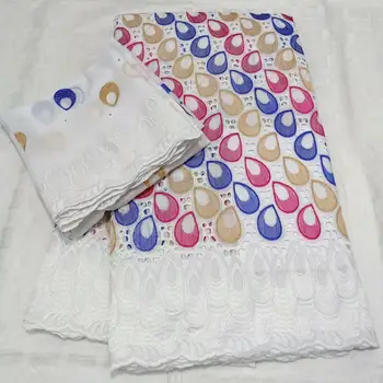 

7yards 100%cotton lace fabric duabi fabric 2020 high quality swiss voile lace in switzerland tissu african dry lace for party