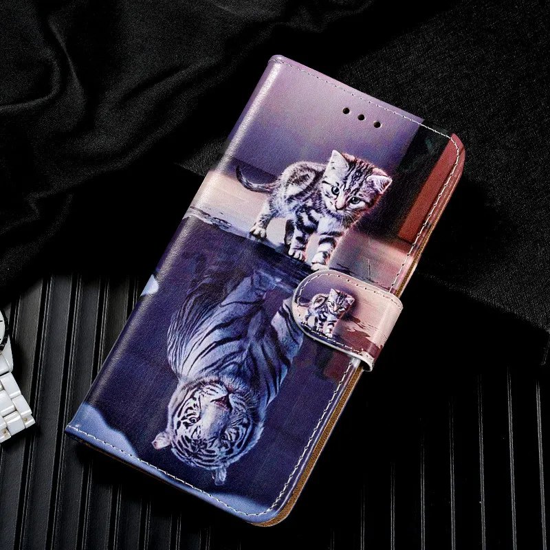 huawei silicone case Cat Print Leather Flip Case For Samsung Galaxy Xcover 4 S Xcover4 G390F SM-G390F Wallet Cover Coque Capa Case huawei snorkeling case Cases For Huawei
