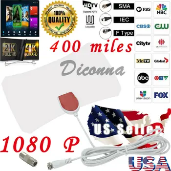 

400 Mile Range Antenna TV Digital HD Skylink 4K Antena Digital Indoor HDTV 1080p
