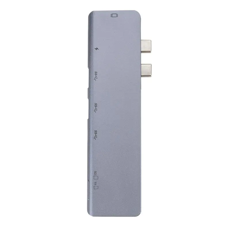 7 в 1 type-C концентратор к HDMI USB-C концентратор кард-ридер для ноутбука док-станции для MacBook Pro горячая распродажа