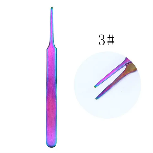 1 шт. Угловые наклонные брови нержавеющая сталь tweezers удаление волос для лица Триммер для бровей зажим для ресниц косметический инструмент для макияжа - Тип головки пинцета: 03