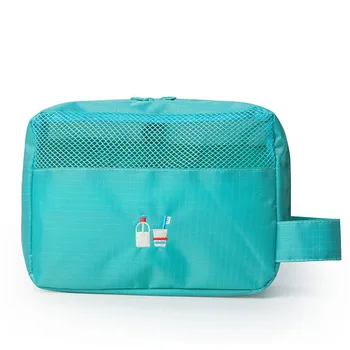

Waterproof Travel Toiletry Storage Pack Polyester Mesh Cosmetic Bag Portable Makeup or Shaving Kit with Hanging Organizer Bag