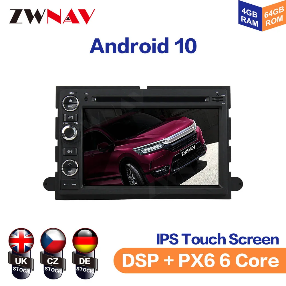 

DSP For Ford Fusion Explorer F150 Edge Expedition 2006 2007 2008 2009 Android 10 Car DVD Player GPS map Radio wifi Bluetooth 5.0