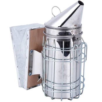 

Beekeeping Starter Tool Kit Set Of 4 With Bee Hive Smoker,Brush,Frame Grip,And Stainless Steel J-Hook Lifter Equipment(Bee-Kit2)