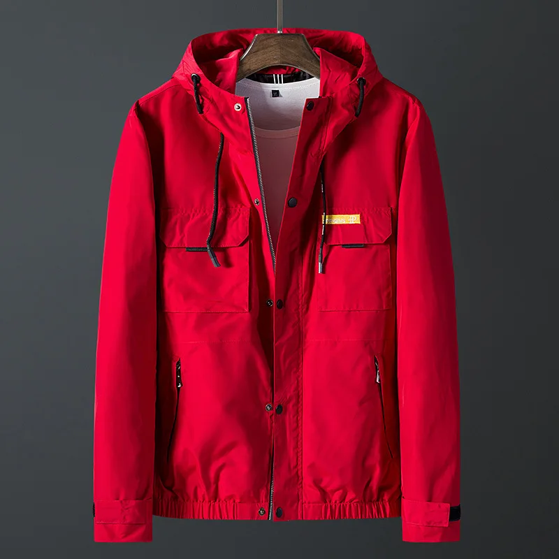 

8509-MEN'S Coat Autumn New Style Popular Versatile Handsome Baseball Clothes Korean-style Trend Tooling Jacket