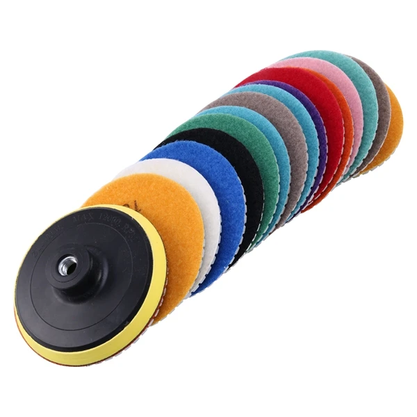 4 Inch Diamond Polishing Pad Kit 100mm Polishing Pads for Granite Marble Concrete Floor Grinding