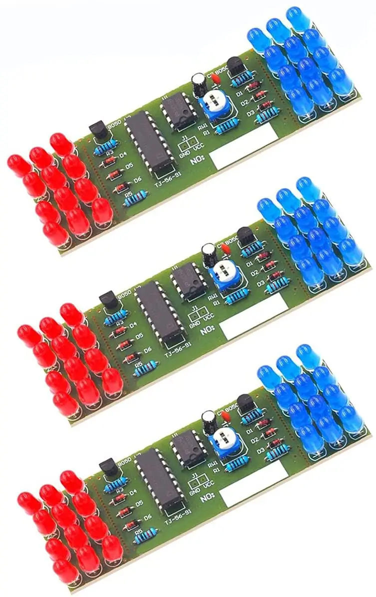 2 stücke ne555 + cd4017 modul wasser fließende led licht elektronische  produktionssuite rot blinkende lichter lampe diy kit elektronische  schaltung : : Gewerbe, Industrie & Wissenschaft