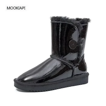 

The latest women's snow boots of Chinese brand in 2019, real cowhide, 100% wool, the highest quality women's shoes