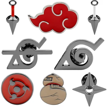 

Japan Amine Naruto Cosplay Metal Enamel Brooches/Pins Lapel Pin Bag clothes Badge For Children Kids Gifts Cartoon Accessories