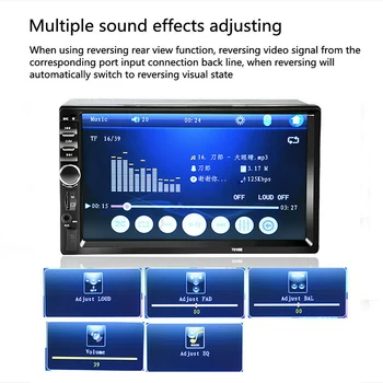 

7 2-Din Touch Screen Car MP5 MP3 Player Bluetooth Stereo FM Radio+Camera 2Din