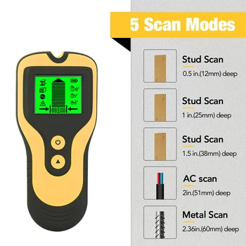 4 で 1 スタッドファインダー壁スキャナセンター検出器 ac 線、金属、スタッド、ディープ