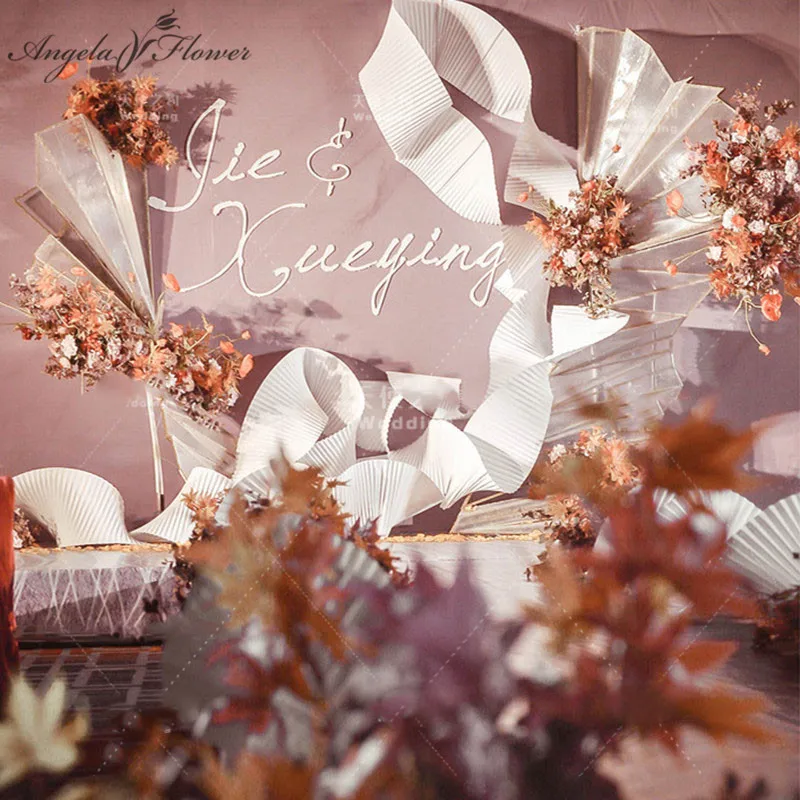 Свадебный сценический фон Декор Сделай Сам креативный гофрированный бумажный Настенный Складной бумажный сценический макет окно цветок стена оригами реквизит