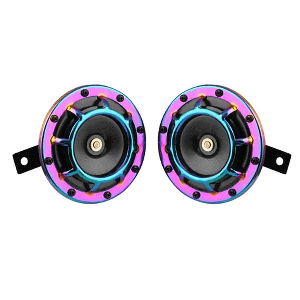 1 Pair 12V Waterproof Car SUV Truck High Low Tone Super Loud Horn Loudspeaker S