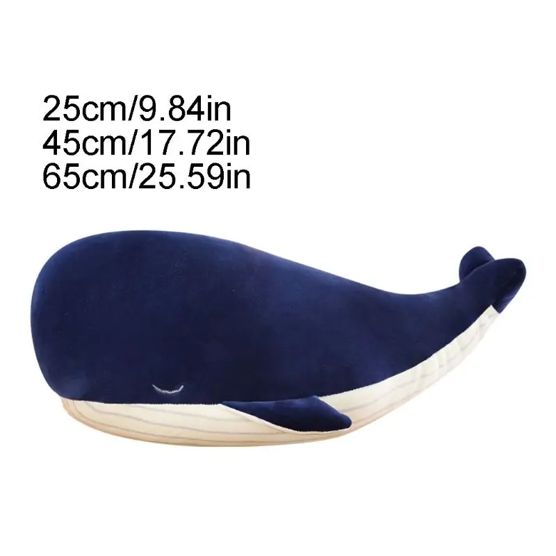 

Large Blue Whale Stuffed Animal Giant Hugging Soft Pillow Toy Children's Gifts R7RB