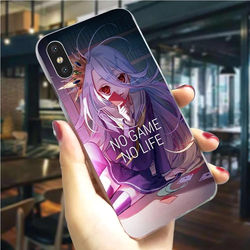 Цветной чехол для телефона с аниме No game life iPhone SE X XR 5 7 8 Plus 6 6S 5S 11 Pro Xs Max задние