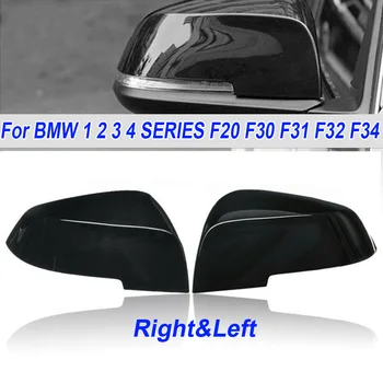 

Gloss Black Rearview Mirror Cover Cap For BMW 1/2/3/4 Series F20 F21 F22 F30 F32