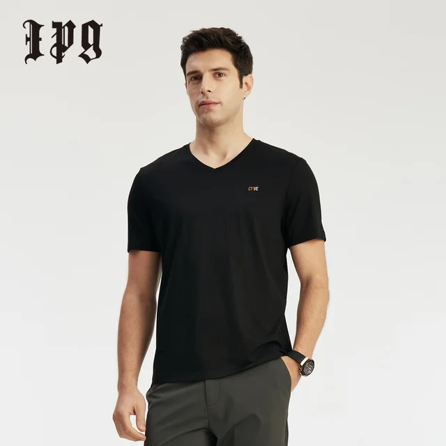 Ipg 2020 New Casual Men's Clothing Solid T-shirt Multi-color Modal Cotton Couple Clothes T-shirts Loose  Men's Tops