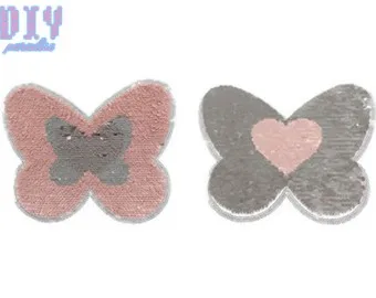 Двусторонние покрытые блестками нашивки с Микки Маусом для одежды DIY пальто свитер с вышивкой блестка аппликация - Цвет: F