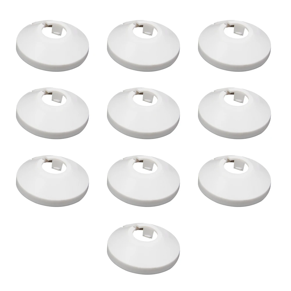 10/20 unids/set de pared de plástico con agujero adhesiva cubierta ducha grifo Válvula de ángulo de macho decoración cubierta snap-en la placa de cocina