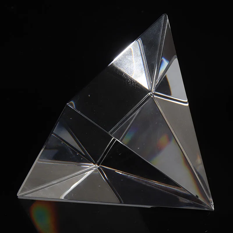 Statue deco,Pyramide de cristal arc-en-ciel,prisme,verre optique