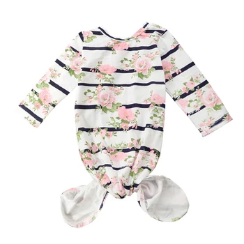 

Newborn Infant Rompers Baby Sleeping Bags Sets Infants Swaddle Wrap Clothes Floral Striped With Headband For Baby Girls Clothing