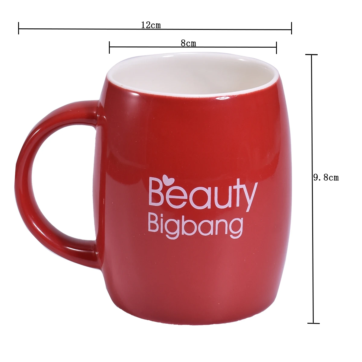 Креативная термостойкая красная кружка BEAUTYBIGBANG чашка 400 мл кофейные керамические