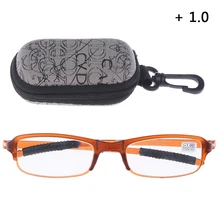 Унисекс Складные очки для чтения очки с Чехол+ 1,0+ 1,5+ 2,0+ 2,5+ 3,0+ 3,5+ 4,0++ увеличительные защитные очки