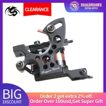 Новейшая машина для татуировки Dragonhawk, тонкая подкладка, железо, 8 Катушек, тату-пистолеты, поставка татуировки