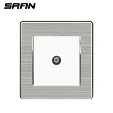 SRAN спутниковый ТВ разъем интерфейса сигнала доступа розетка домашнее украшение Стены 86*86 мм из нержавеющей стали материал панели
