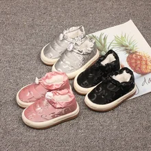 

2021 New Baby Winter Down Shoes Slip on Snow Boots Girls Shoes Antiskid Bottom Soft Keep Warm Children Casual Boots Boys E11051