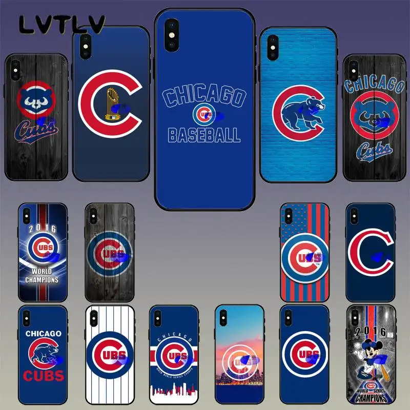 LVTLV Chicago Cubs Бейсбол новое поступление черный чехол для мобильного телефона iPhone 11