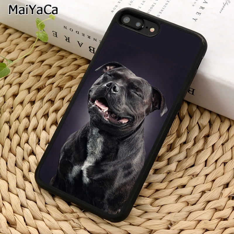 MaiYaCa стампирский бультерьер стаффи собака чехол для телефона iPhone 5 6 7 8 plus 11 12 Pro X XR