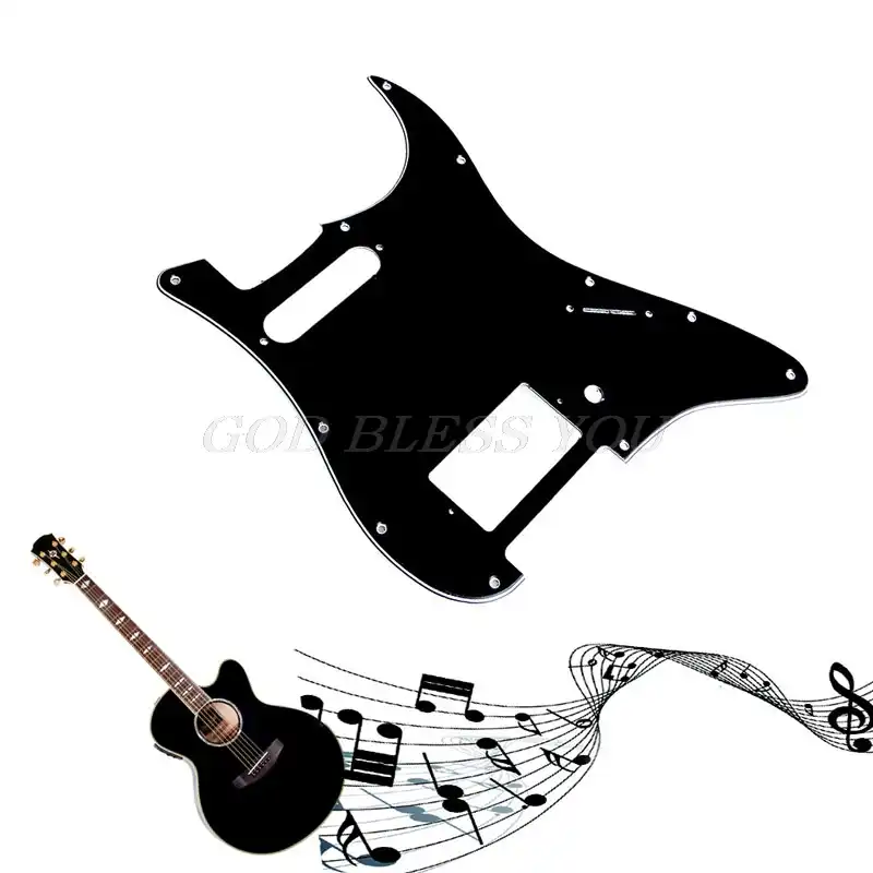 3 слоя черная накладка для гитары крыло Stratocaster HS один Страт хамбакер Прямая