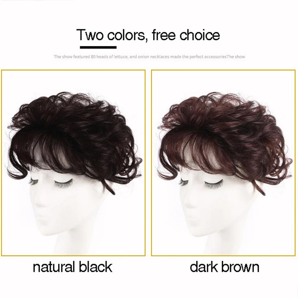 SyntheticAir Hair Bangs Edge Clipped In Bangs Extended Hair Piece Wig Cut Top Loss To Cover Gray Increase Volume synthetic wigs synthetic bangs synthetic hair extension