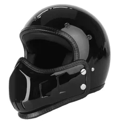 Motorcycle Helmet Retro Cafe Racer Vespa Vintage Motocross Open Face Kask Full  Casco Moto Modular DOT ApprovedCe