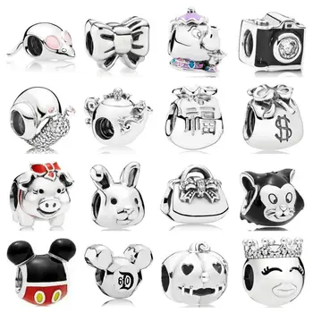 

PDB ZZ 26 925 Silver Charm Beads Original Money Bag Feelings Snail Pumpkin Madame Expressions Wholesale Jewelry