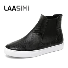 LAASIMI/ зимние леопардовые женские ботильоны, сапоги из змеиной кожи, женские кроссовки, женская повседневная обувь без шнуровки, женская обувь на плоской подошве, большие размеры