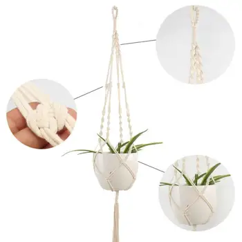 

Hot Sales Handmade Macrame Plant Pot Tray Plant Pot Hange Plant Hanger Plant Hanging For Garden Plant Tray