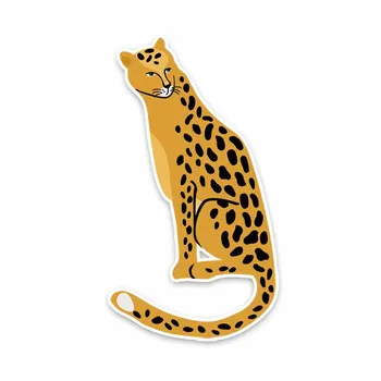 

Personality Cartoon Fierce Leopard Car Sticker Styling Funny Bumper Window Cover Scratches Waterproof Decal Accessories PVC
