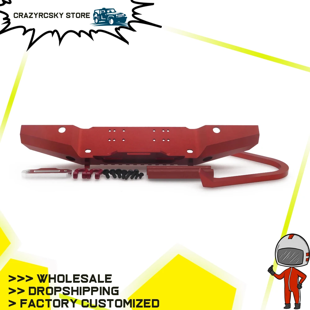 

1Set Alloy Front Bumper Rc Hobby Model Car 1:10 Hpi Venture Fj Cruiser Crawler Traxxas Trx-4 Axial Scx10