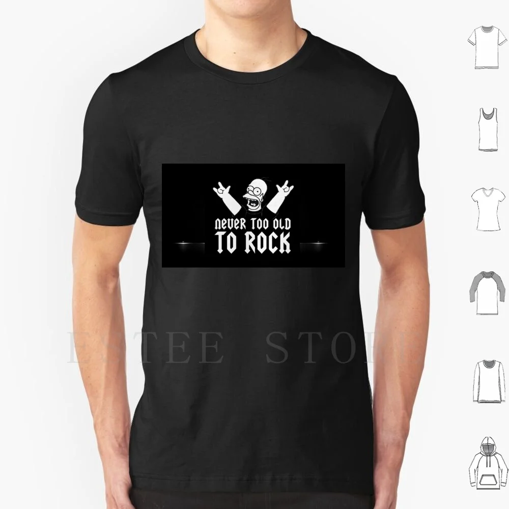 Футболка хлопковая с принтом Never Too Old To Rock |