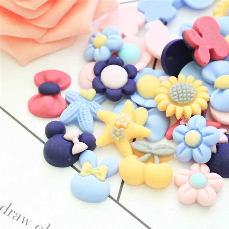 

Cute Carton Flowers stars Lollipop DIY Accessories flatback diy Center Crafts hair accessory 30pcs/lot