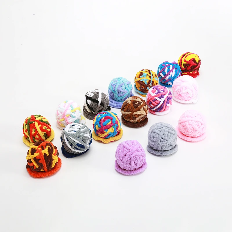 20cm Kitten Molar Chew Bite Toys Cat Plush Round Ball Toys Interactive Kitten Playing Training Funny Chewing Pet Supplies