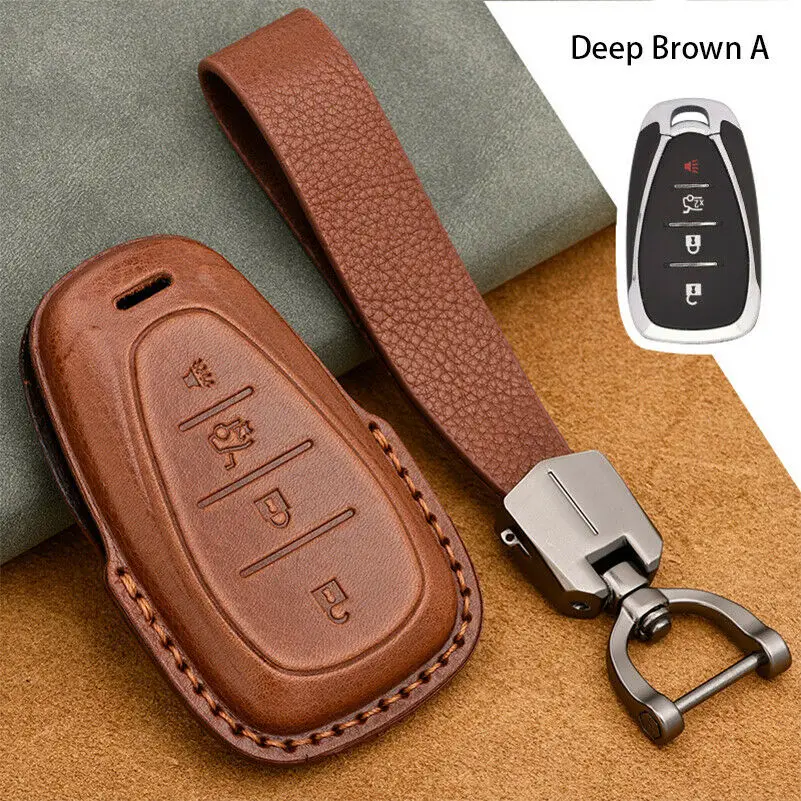 Nuova custodia portachiavi in pelle portachiavi portachiavi telecomando portachiavi Chevrolet per Chevy Camaro Malibu Cruze Spark Volt 2019 - H62420d83feb24bf0b0706b4c9a4dca05p
