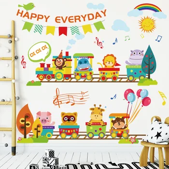 

Cartoon Engineering vehicle Wall Stickers Kids room Kindergarten Baby room Wall Decals Car Train Wall Poster DIY Art Murals
