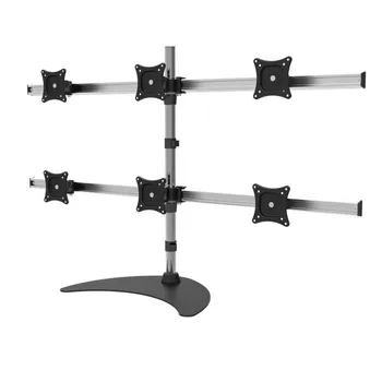 

15"-27" Aluminum Alloy 6 Screen LCD TV Mount Free Lifting Sliding Full Motion 6 Monitor Holder Desktop Stand ML3006