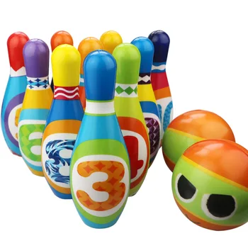 

Indoor Outdoor Game Smooth Toddler Parent Child Funny Home Early Teaching Colorful Educational Kindergarten Bowling Toy 12Pc Set