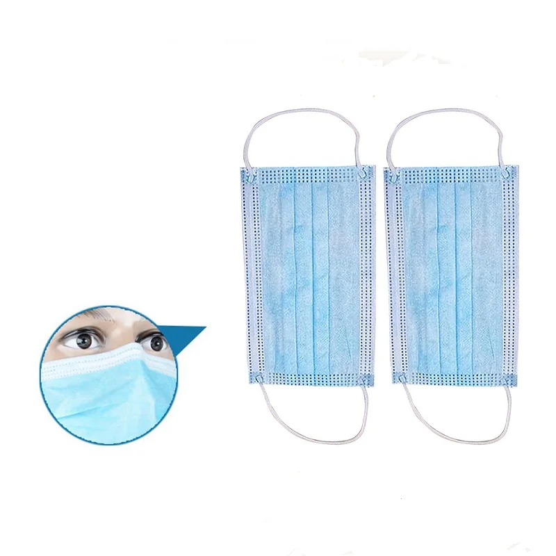

50pcs Dustproof Disposable Face Mask 3Layers Breathable Anti Dust Bacterial Mouth Cover Barrier Face Makeup Tattooing Accesories