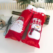 Рождественская Фигурка Санта снеговик, винный свитер на бутылку, праздничный чехол для бутылки шампанского, вечерние украшения для обеденного стола
