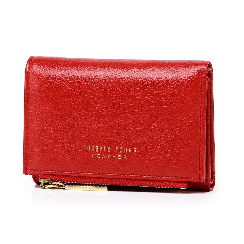 Модный женский кошелек, новинка, из искусственной кожи, cartera mujer, Женский Роскошный кошелек для монет, кредитница, три сложения, короткий, милый кошелек